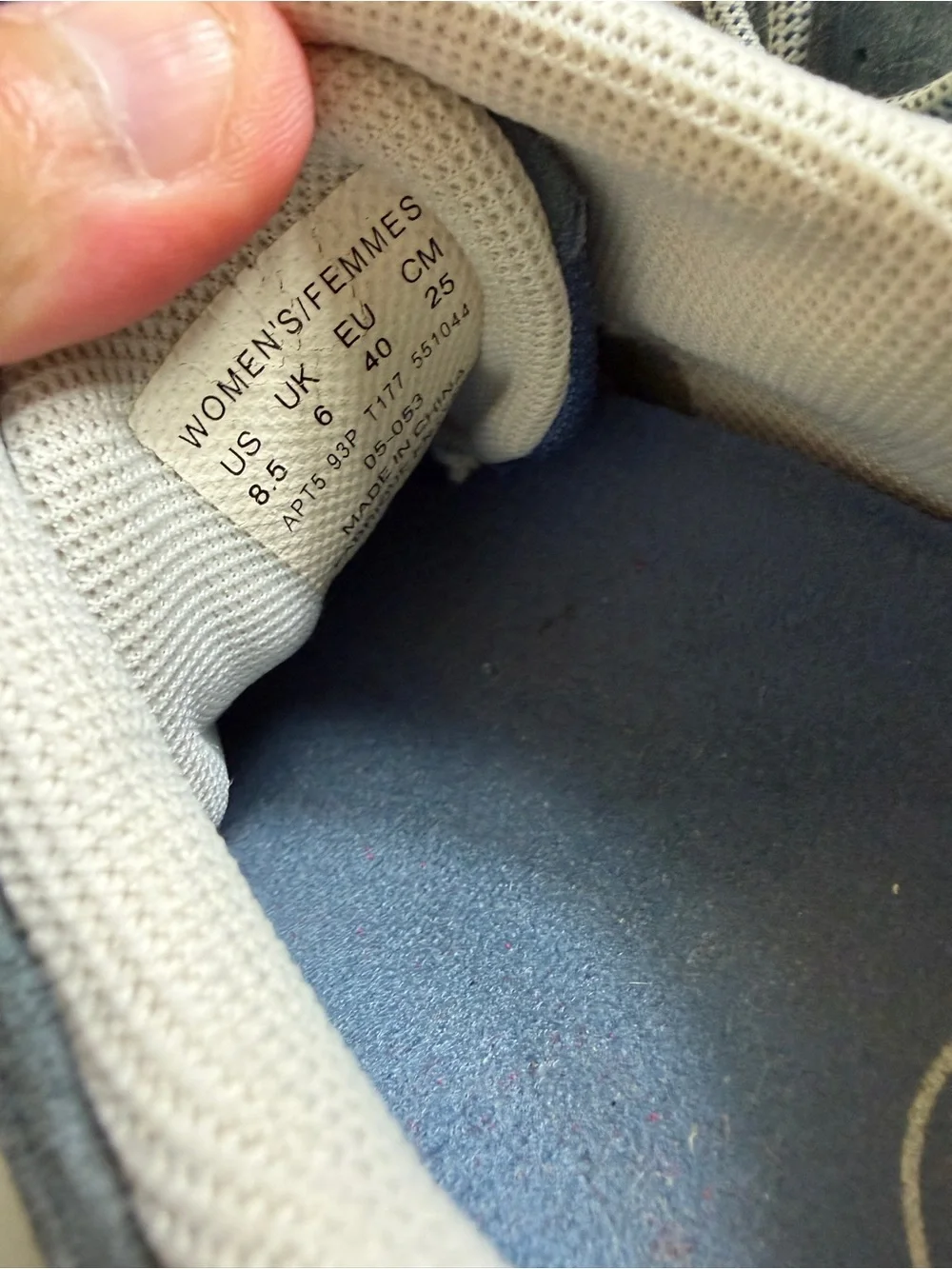 The North Face Suede Hiking Approach Shoes Blue Grey Women's Size 8.5 Gorpcore